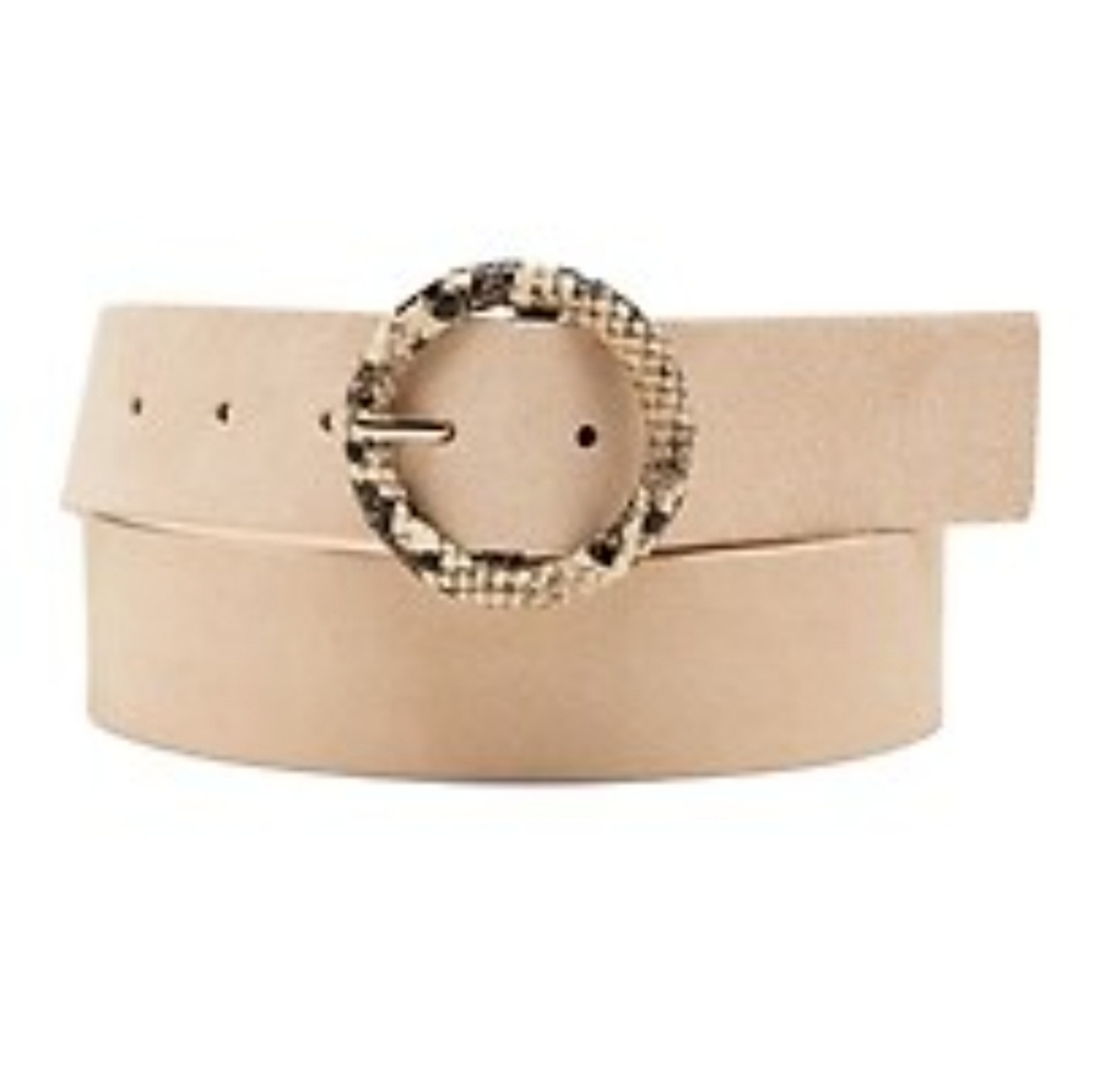 Banana Republic Suede Belt W Snakeskin Buckle